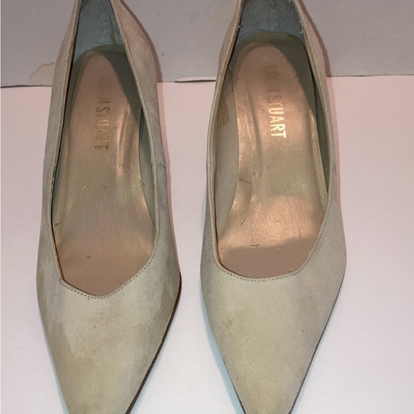 Colin Stuart Size 6 Beige Suede Heels - Picture 2 of 8